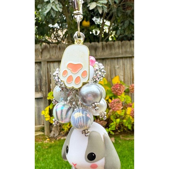 Amuse Pote Usa Loppy Bunny Keychain Purse Bag Charm - Picture 5 of 5